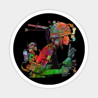 Abstract Tank Girl Magnet